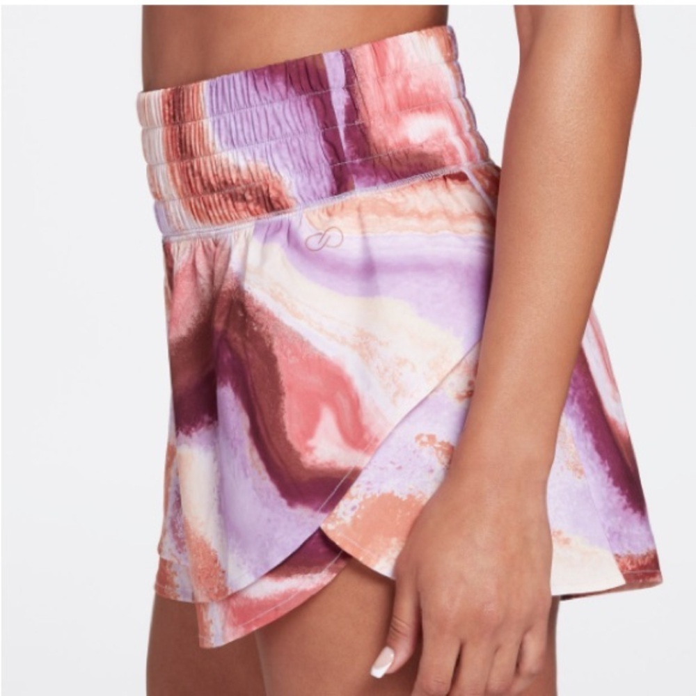 Calia Anywhere Printed Petal Shorts Airbrush Crystal Warm Athletic Running XXS